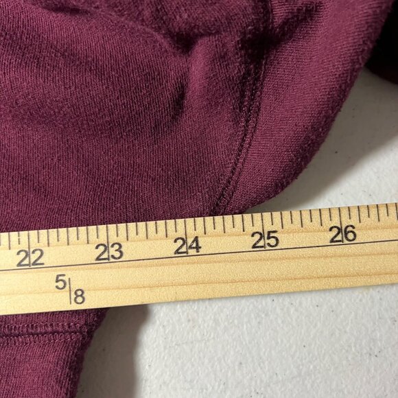 🟣🟣 Victoria's Secret Size Small Maroon Crew Neck Love Pink Sweatshirt Sweater - Picture 5 of 6